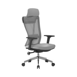 Mac High Back Ergonomic Mesh Operator Chair (Grey)