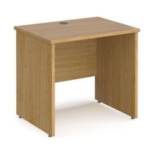 All Oak Panel End Narrow Rectangular Desk